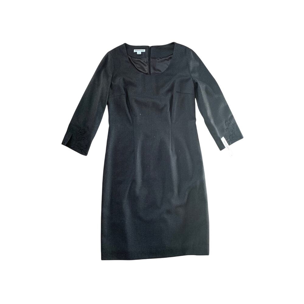 Pendleton womens size 10 medium wool gray shift dress new business casual